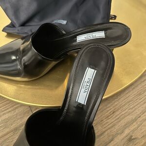 Prada kitten heel mule size 38